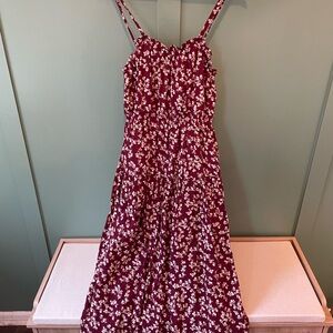 Melrose and Market Burgundy Floral Dress